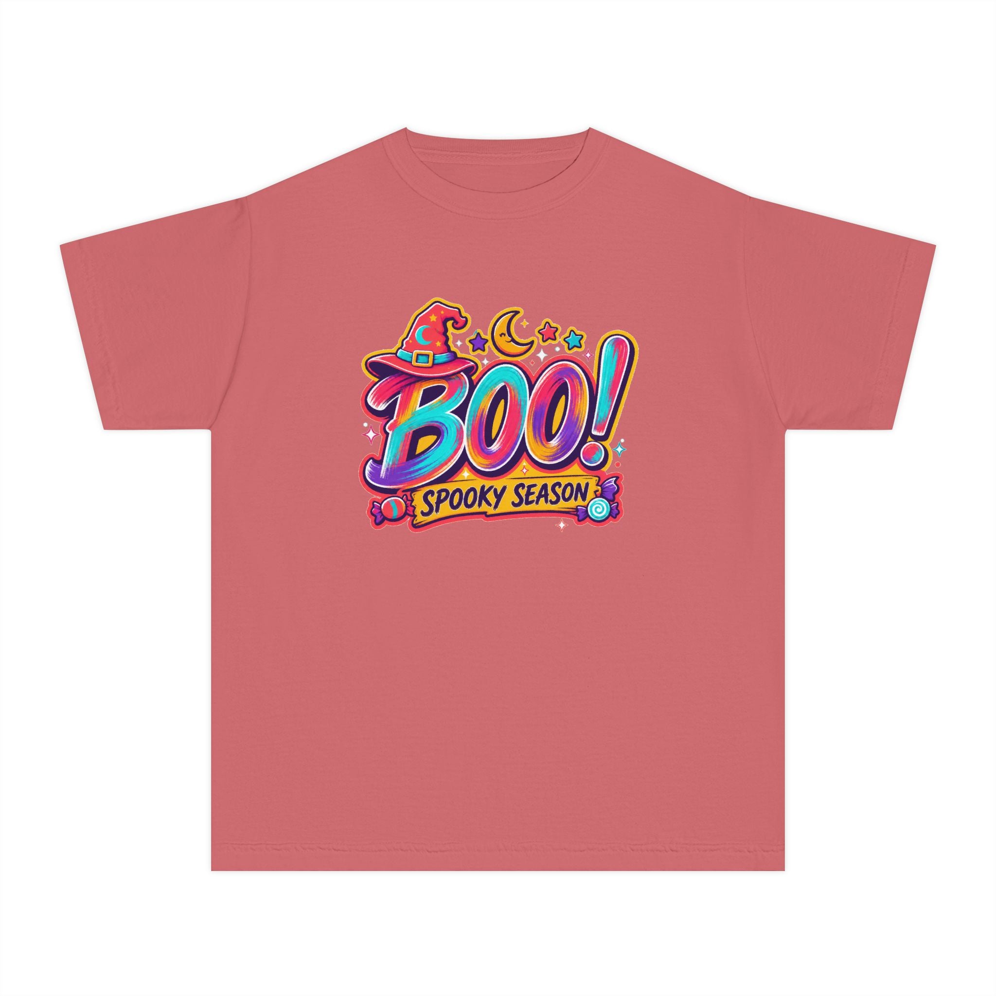 🎃 BOO! Spooky Season Youth Retro Tee ✨