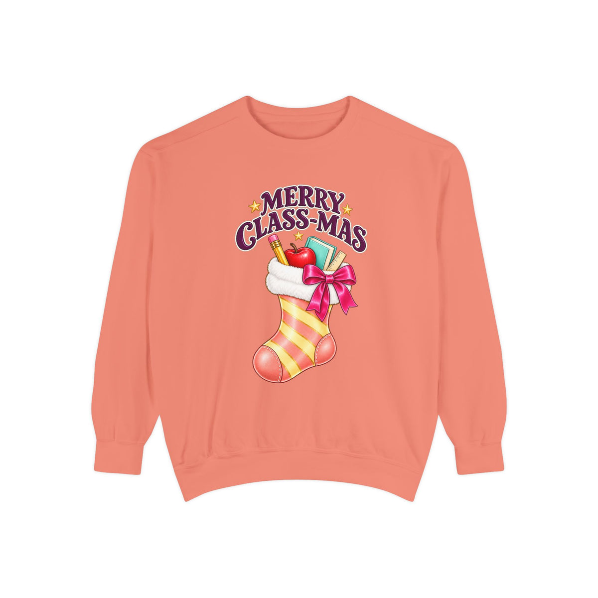 Merry Class-mas Sweatshirt – Cute Christmas Stocking Teacher Holiday Sweater