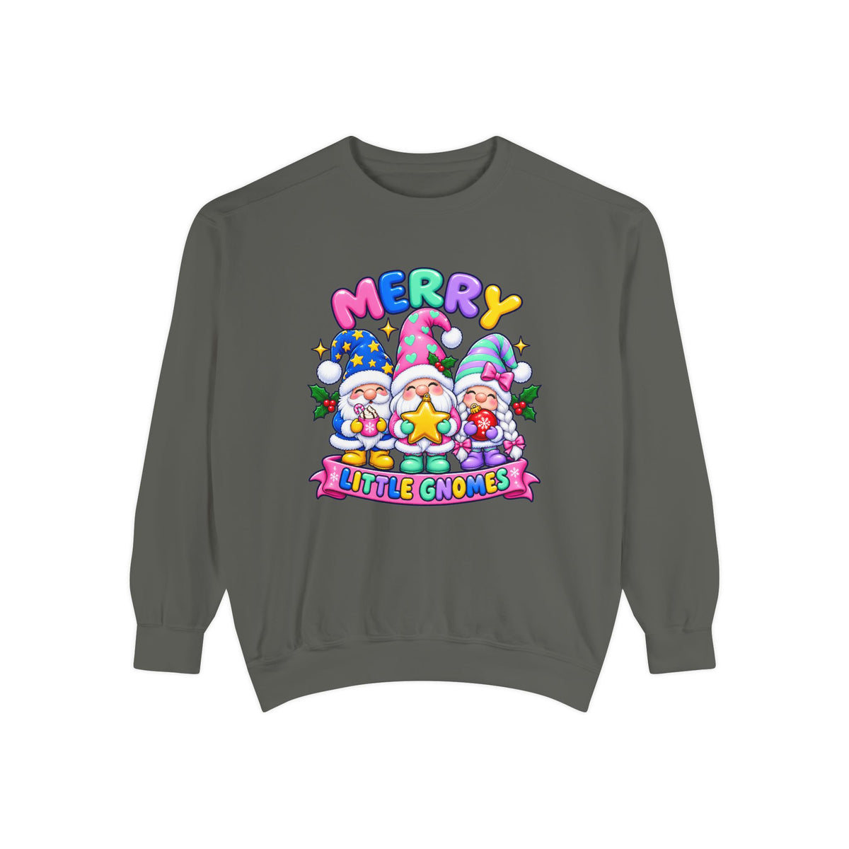 Merry Little Gnomes Sweatshirt Cute Christmas Holiday Crewneck