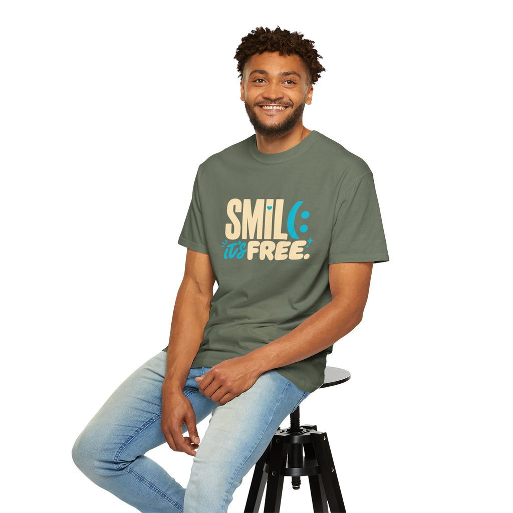 SMIL(: It’s Free Garment-Dyed Graphic Tee