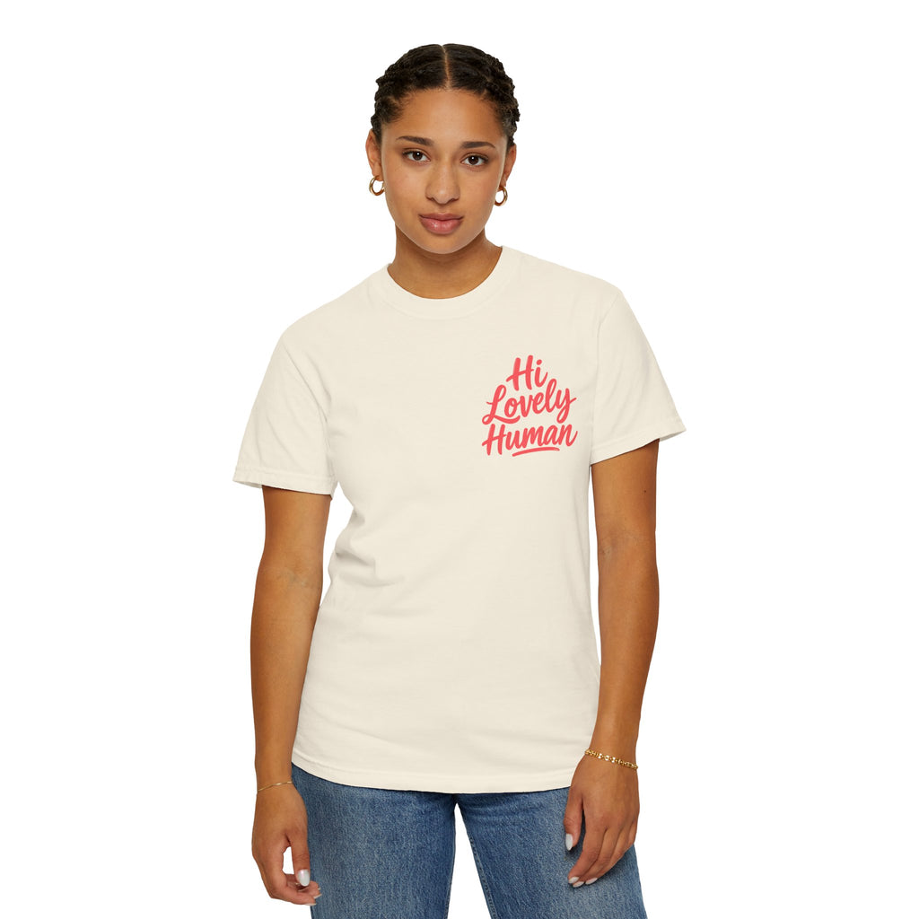 Hi Lovely Human Navy Garment-Dyed Comfort Colors® T-Shirt