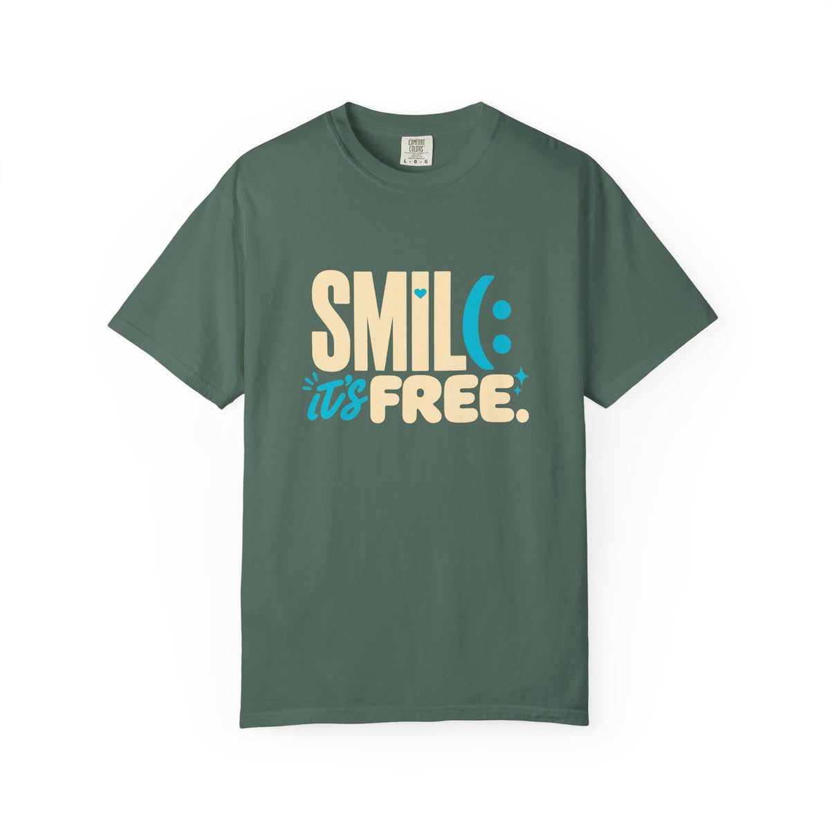 SMILE IT’S FREE! Garment-Dyed Graphic Tee