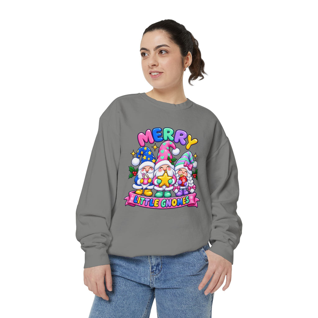 Merry Little Gnomes Sweatshirt Cute Christmas Holiday Crewneck