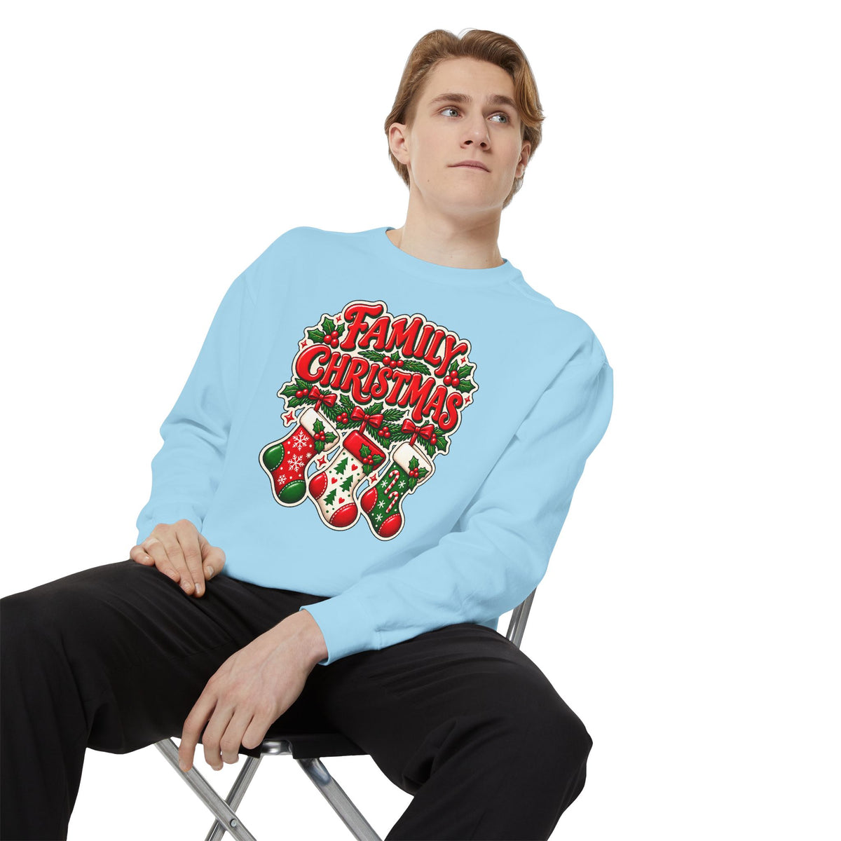 Family Christmas Stocking Holiday Sweatshirt