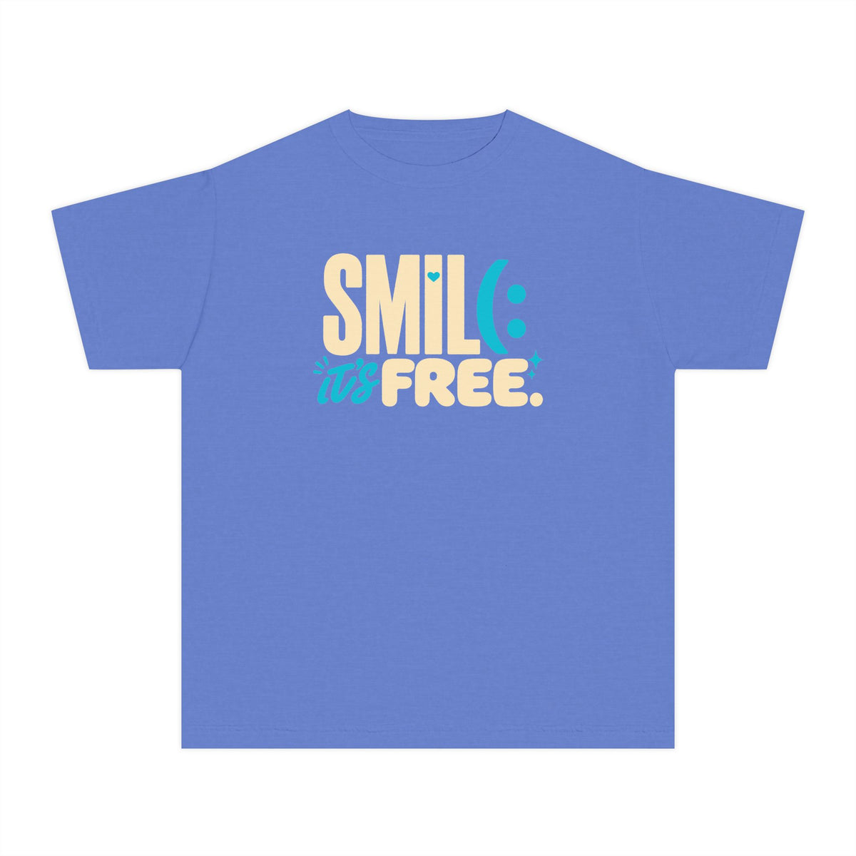 SMILE IT’S FREE! Youth Garment-Dyed Tee
