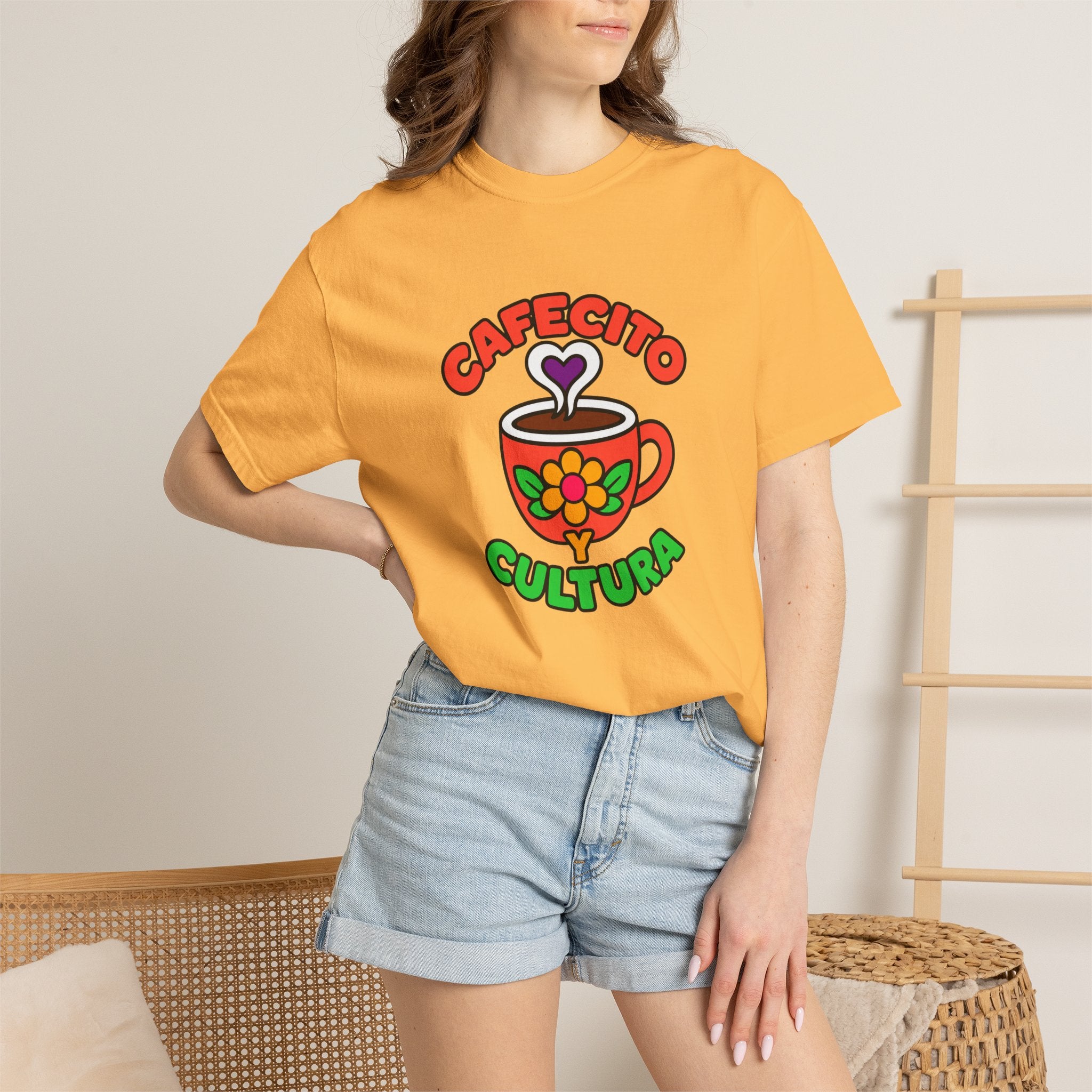 Cafecito Y Cultura Heavyweight Tee ☕🌼