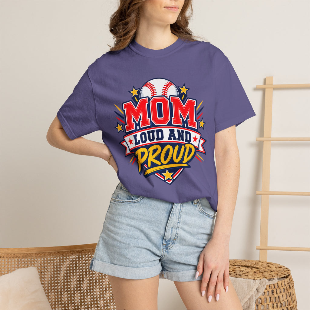Baseball Mom Loud and Proud Comfort Colors® Tee ⚾️💙