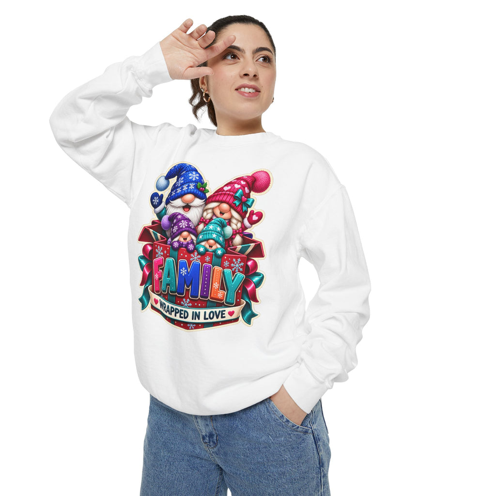 Family Wrapped in Gnome Love Christmas Sweatshirt