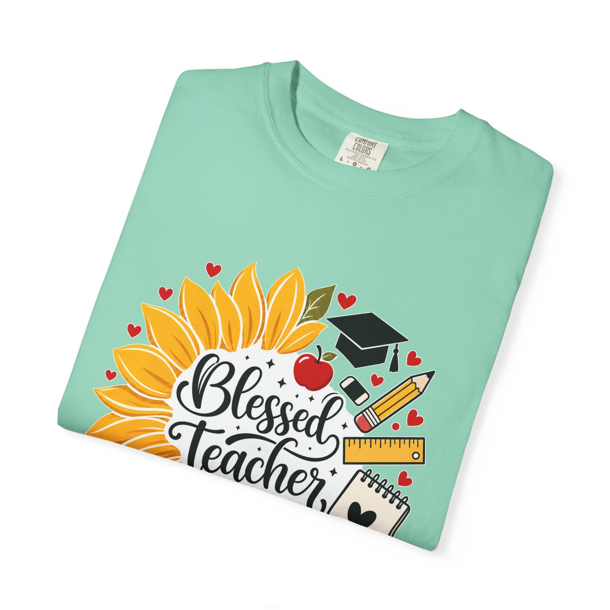 Blessed Teacher Heavyweight Tee 🌻📚✏️