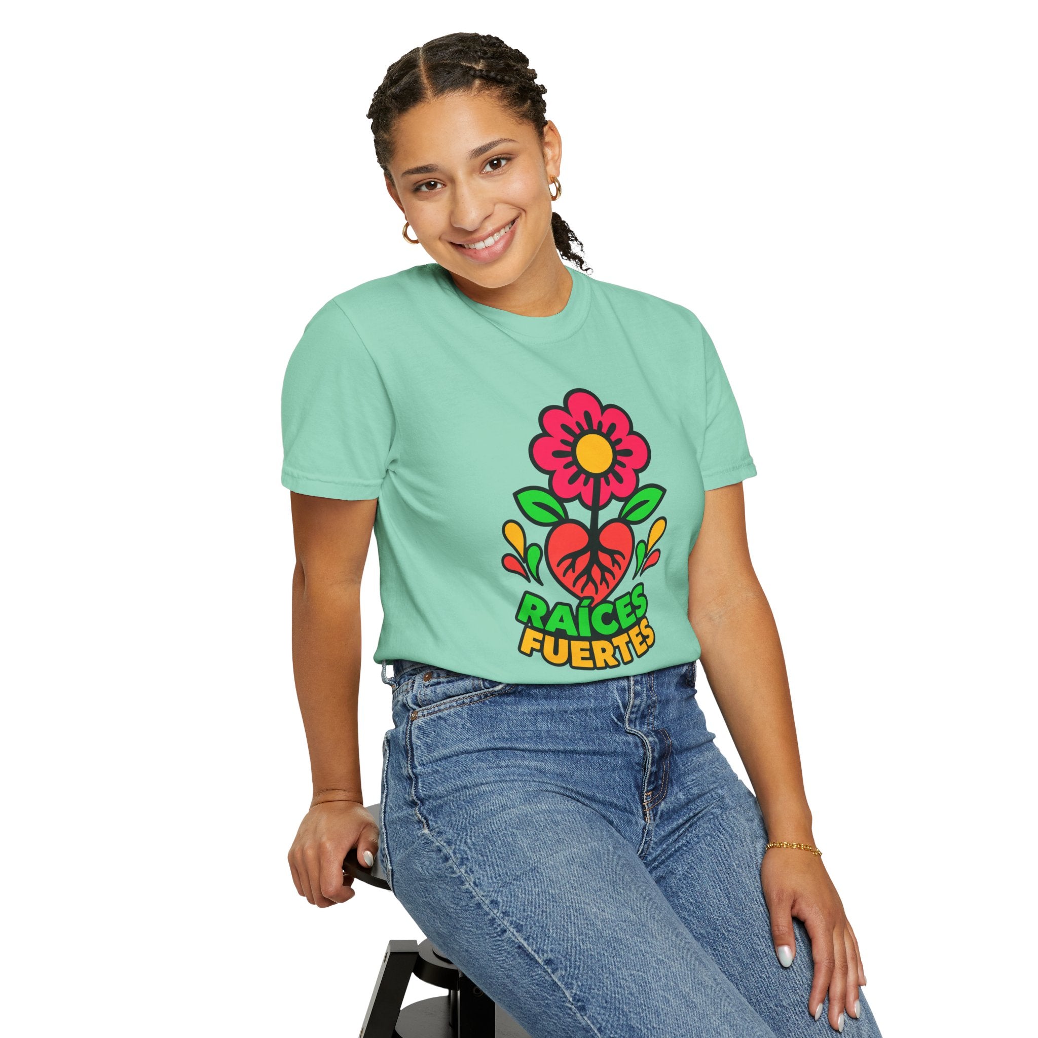 Raíces Fuertes Latino Heritage Heavyweight Tee 🌺❤️