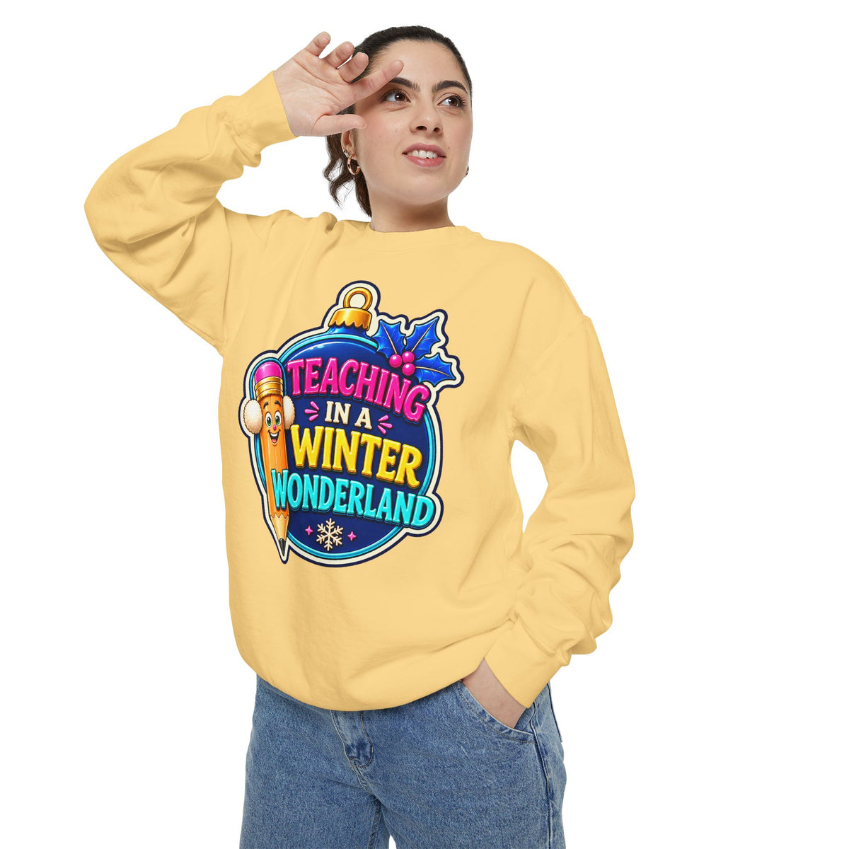 Teaching in a Winter Wonderland Christmas Sweatshirt