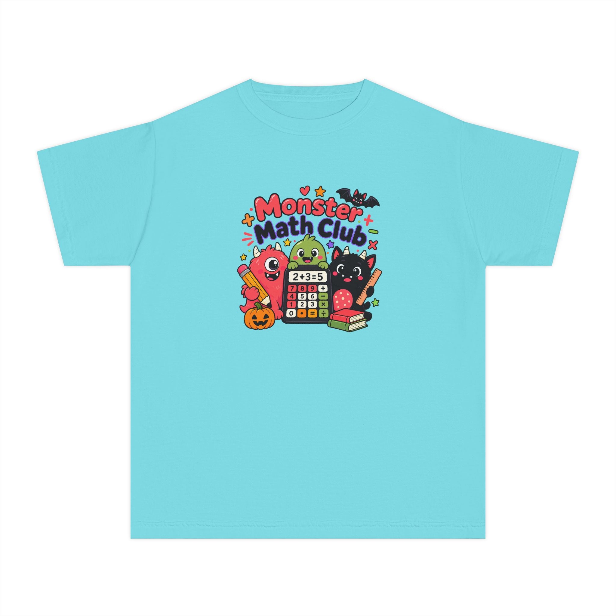 🎃 Monster Math Club Halloween Youth Retro Tee 🧮👻