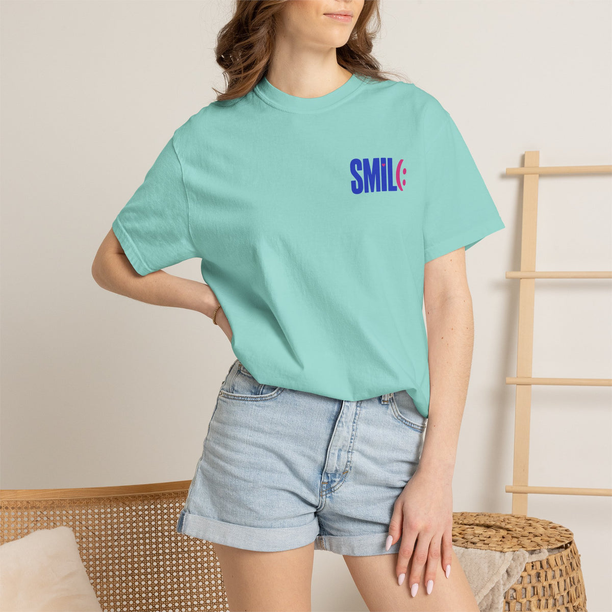 SMIL(: It’s Free Garment-Dyed Graphic Tee