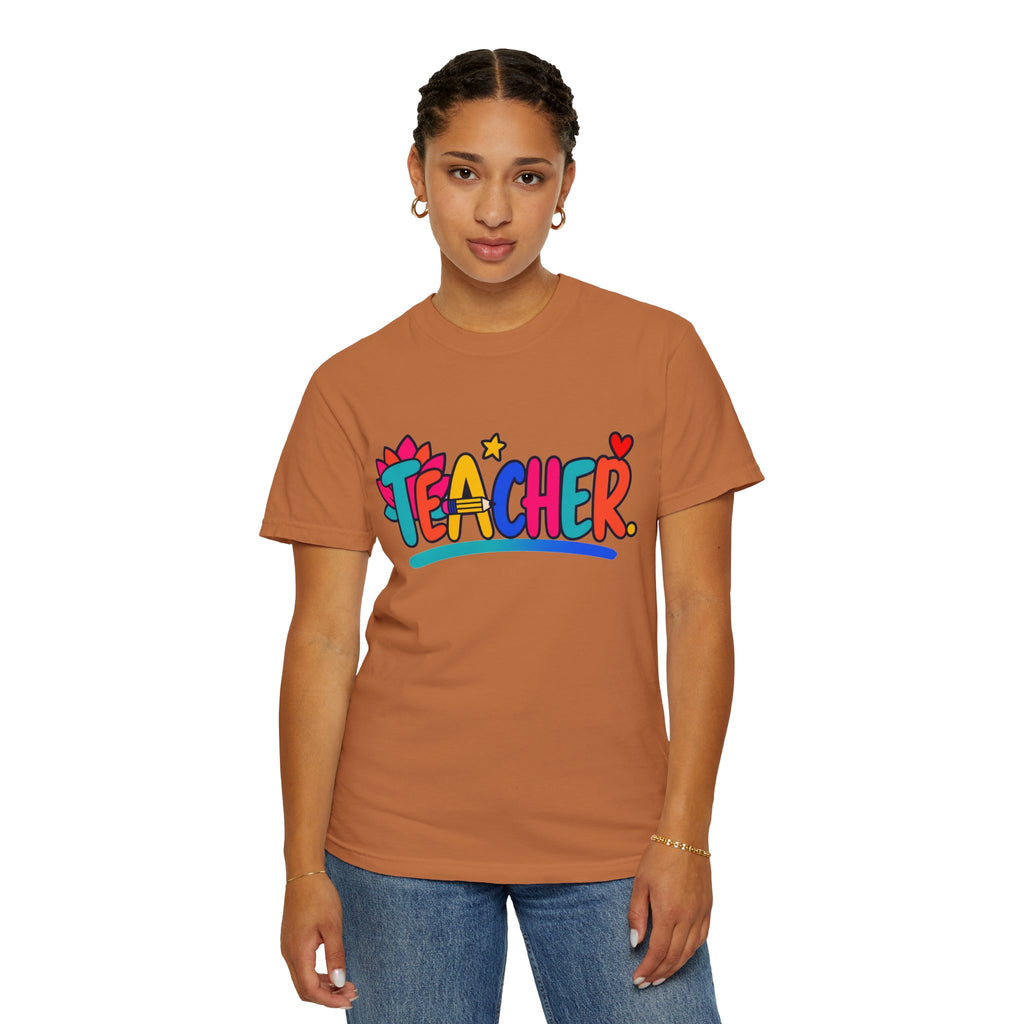 Colorful Teacher Comfort Colors® Heavyweight Tee 🍎✏️
