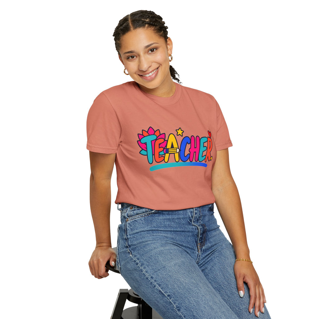 Colorful Teacher Comfort Colors® Heavyweight Tee 🍎✏️