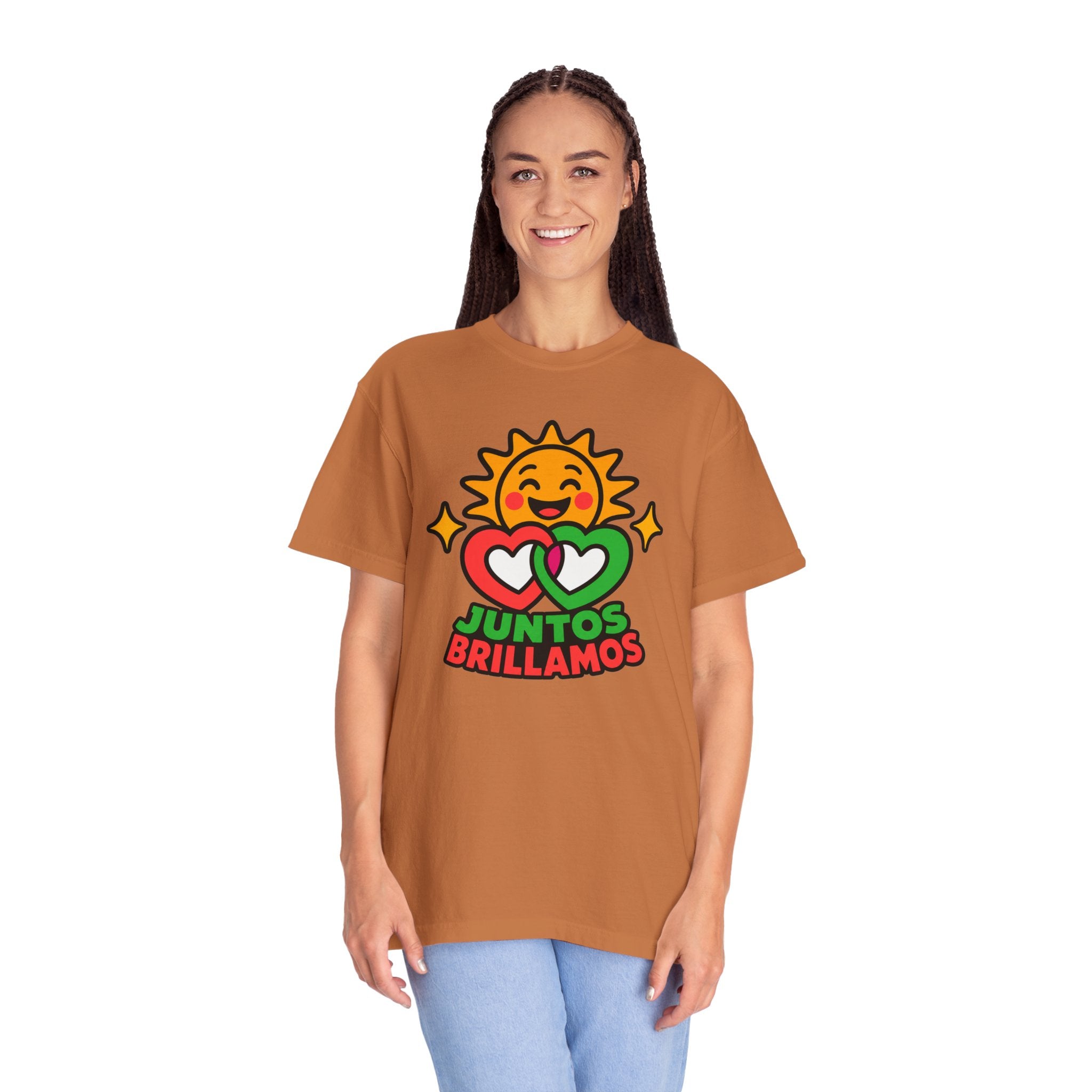 Juntos Brillamos Latino Heritage Heavyweight Tee ☀️❤️