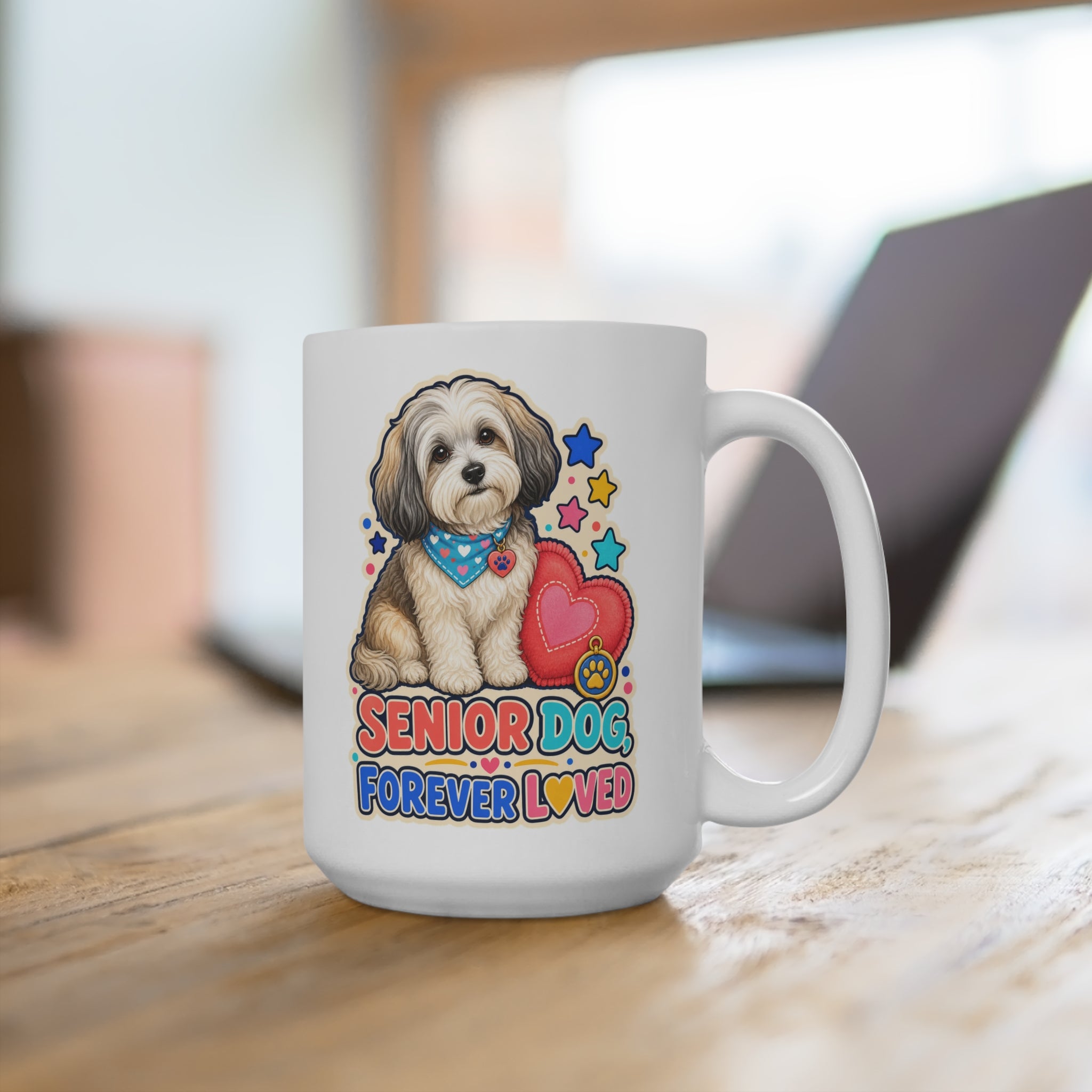 Senior Dog Forever Loved Mug - Havanese Dog Lover Coffee Cup - Older Pet Mom, Dad and Rescue Gift