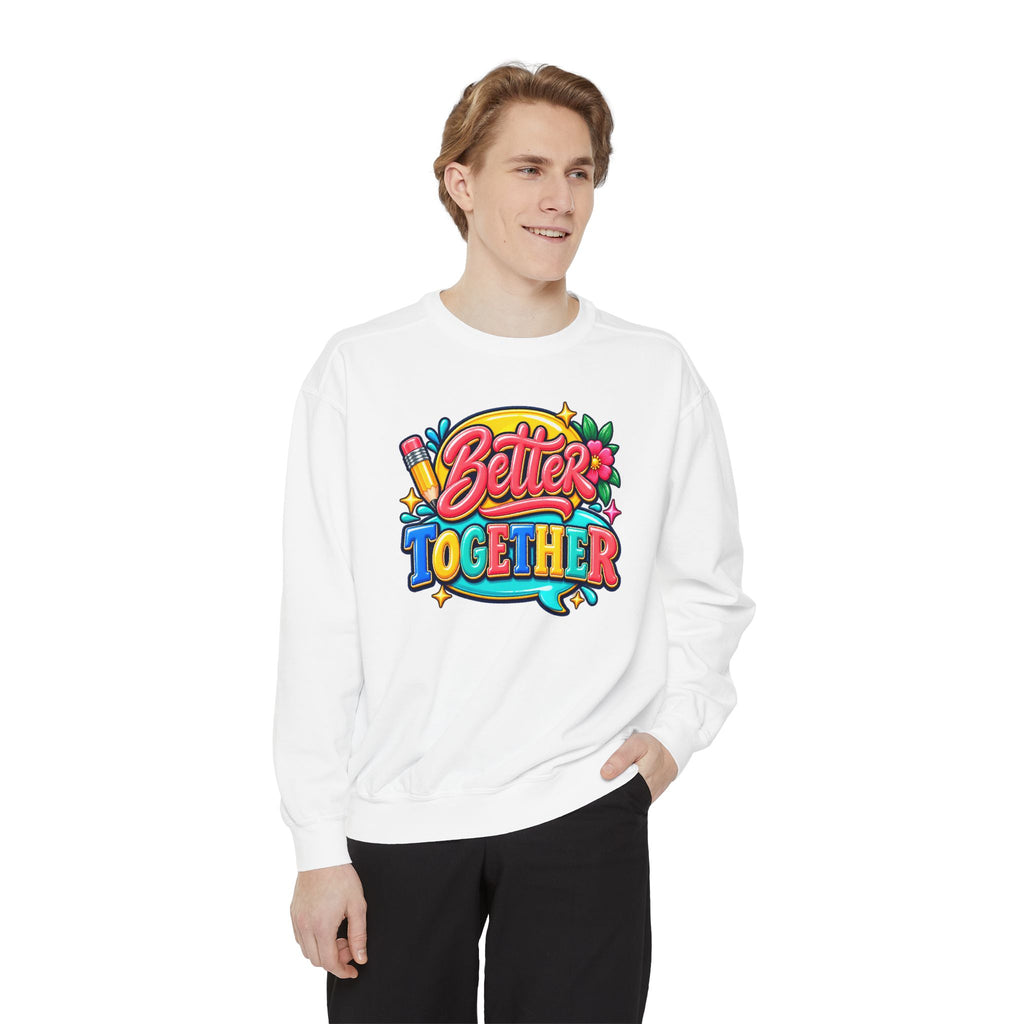Better Together Sweatshirt Colorful Retro Graphic Crewneck
