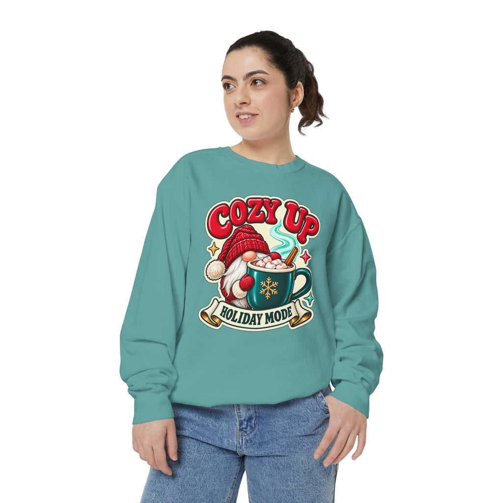 Cozy Up Christmas Mode Gnome Cocoa Sweatshirt