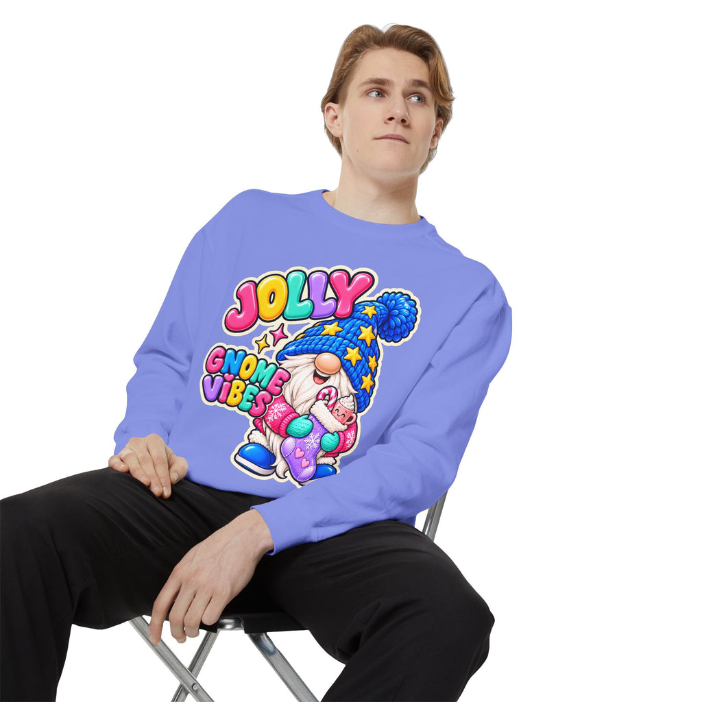 Jolly Gnome Vibes Christmas Sweatshirt