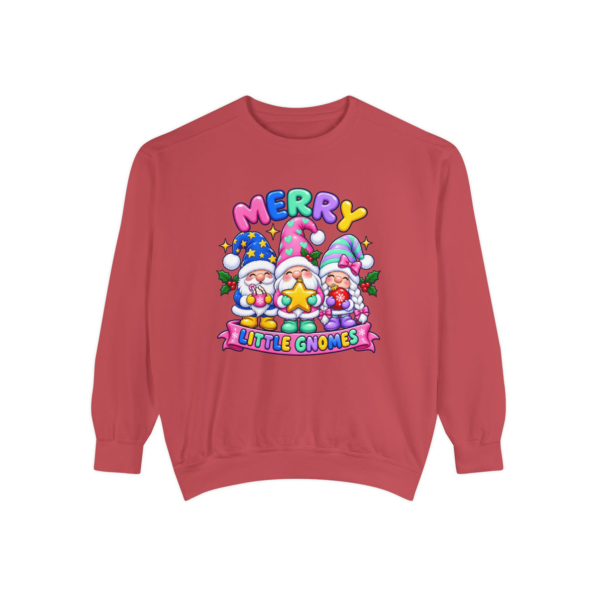 Merry Little Gnomes Sweatshirt Cute Christmas Holiday Crewneck