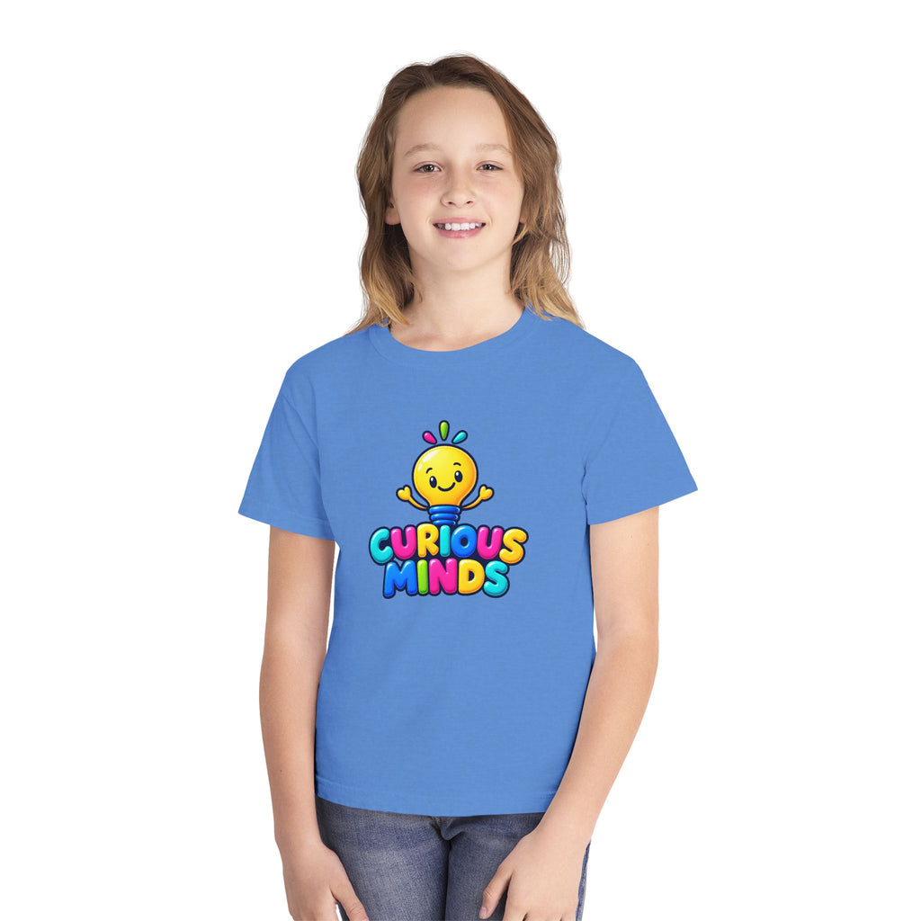 💡 Curious Minds Kids Tee Colorful Happy Character