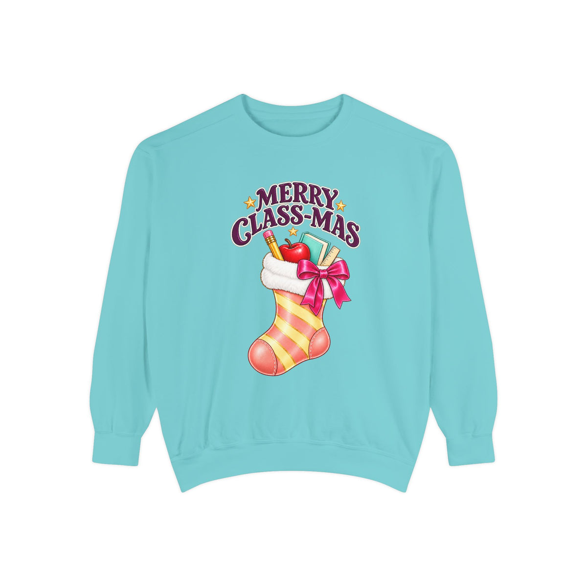 Merry Class-mas Sweatshirt – Cute Christmas Stocking Teacher Holiday Sweater