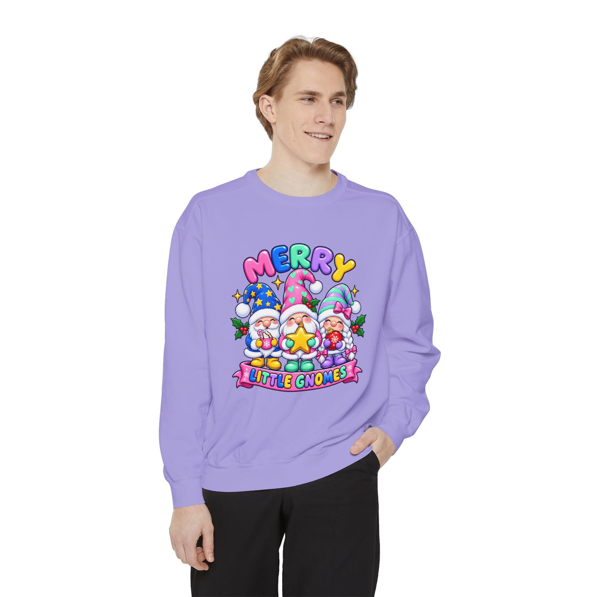 Merry Little Gnomes Sweatshirt Cute Christmas Holiday Crewneck