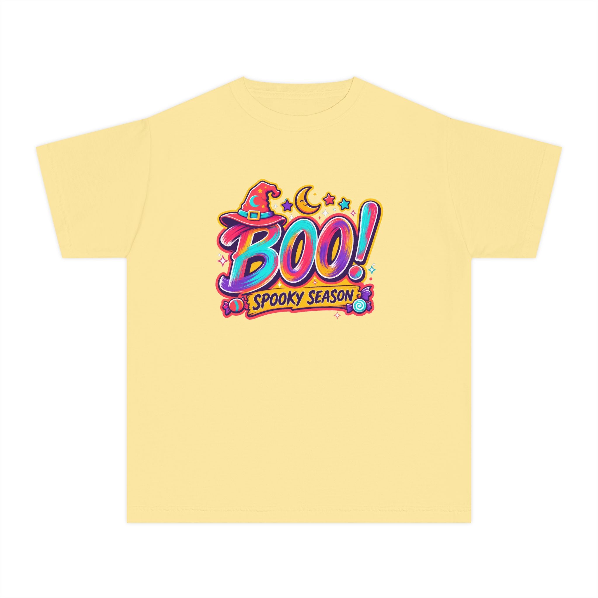 🎃 BOO! Spooky Season Youth Retro Tee ✨