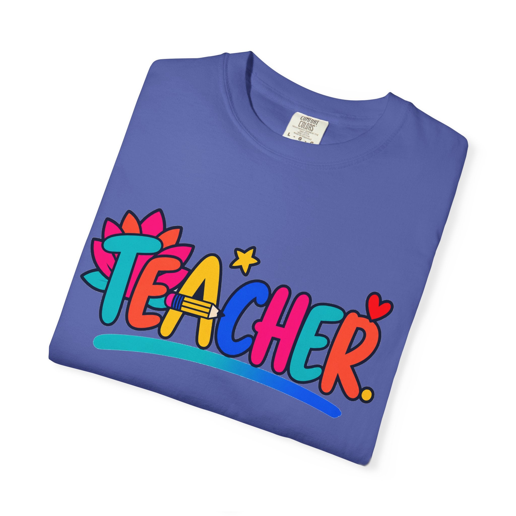 Colorful Teacher Comfort Colors® Heavyweight Tee 🍎✏️