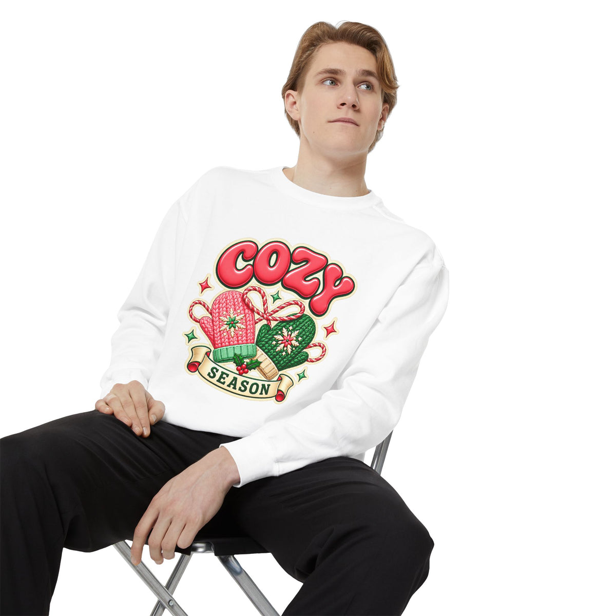 Cozy Season Christmas Sweatshirt 🧤🎄☕️