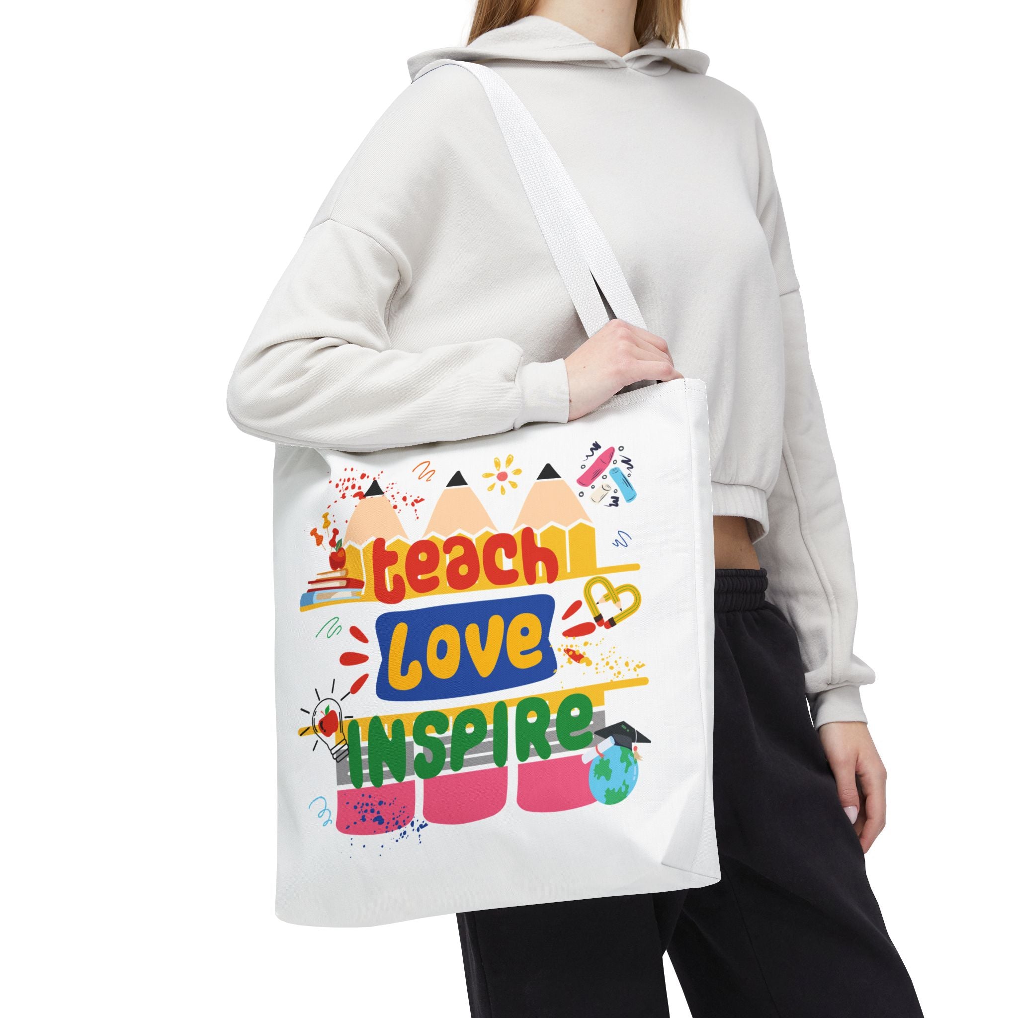 Teach Love Inspire - Double-Sided Teacher Tote Bag