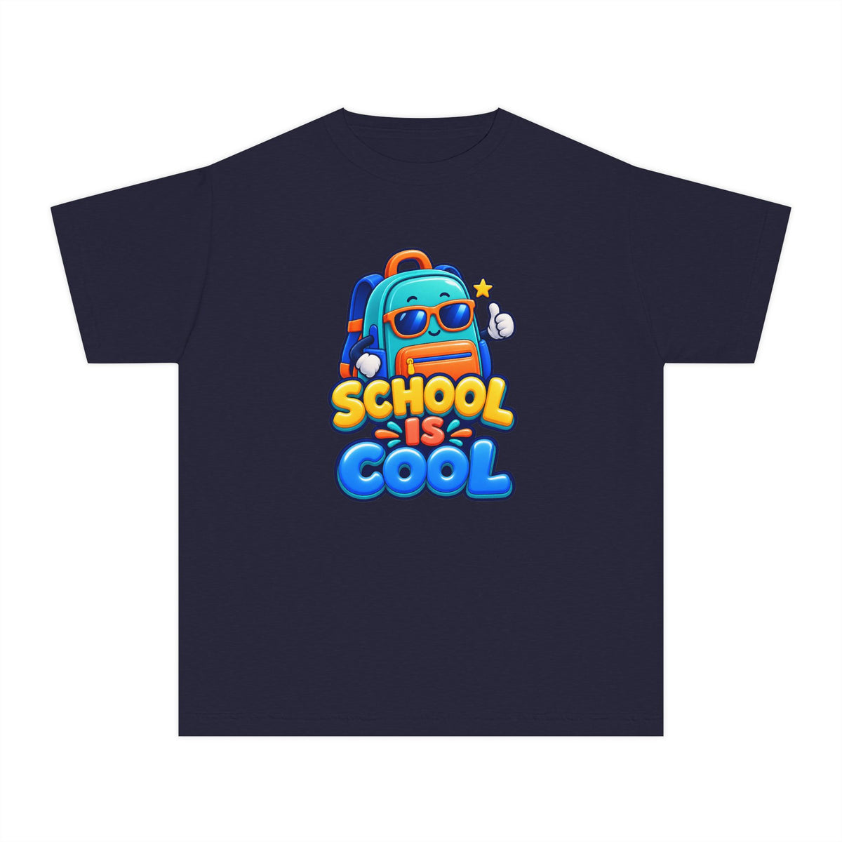 🎒 School Is Cool Backpack Cartoon Kids Tee