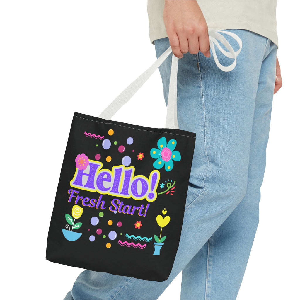 Hello Fresh Start / You've Got This" Retro Two-Sided Tote Bag