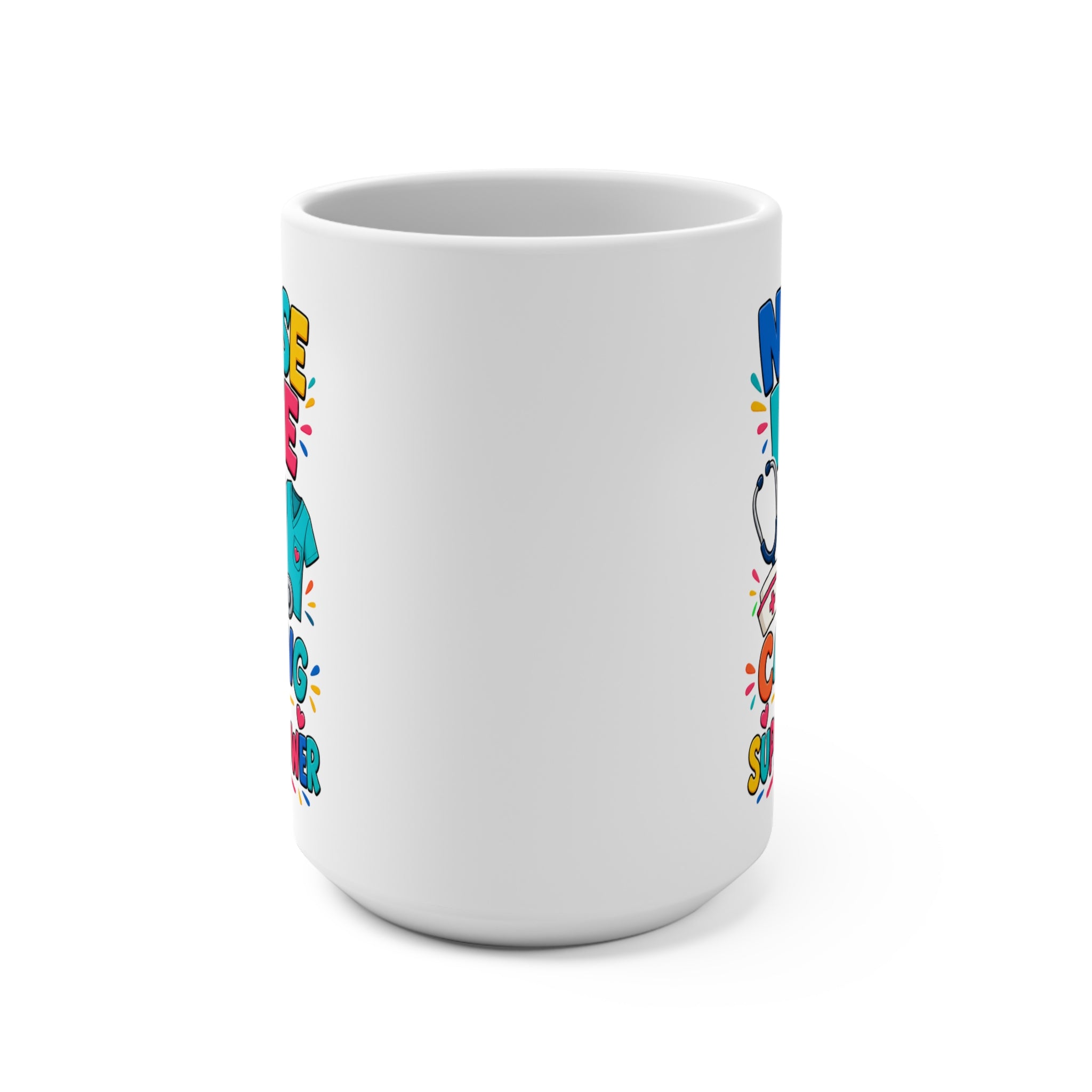 Nurse Life Caring Is My Superpower Mug - Colorful Nurse Coffee Cup - Nurse Appreciation, Graduation and Healthcare Gift