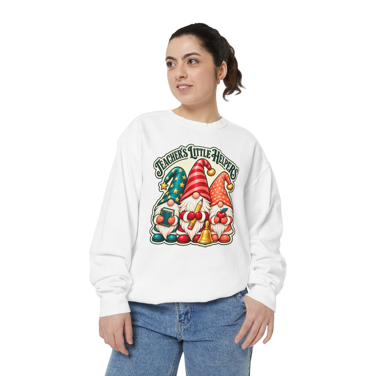 Teachers Little Helpers Gnome Christmas Sweatshirt