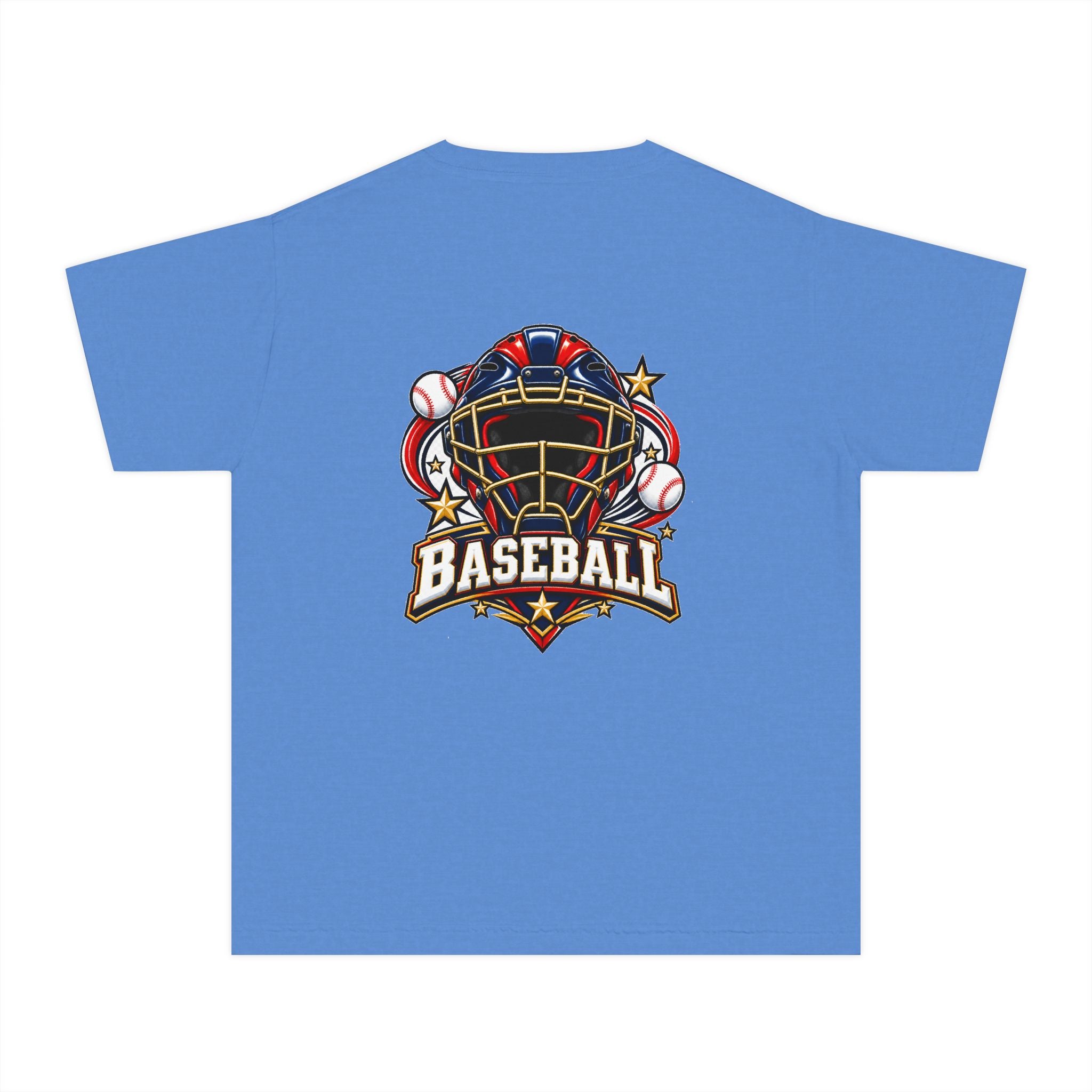 Baseball Catcher Mask Youth Tee — Patriotic Baseball Graphic T‑Shirt  ⚾