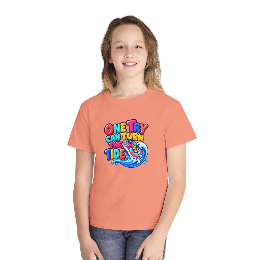 🌊 One Try Can Turn the Tide Colorful Motivational Tee