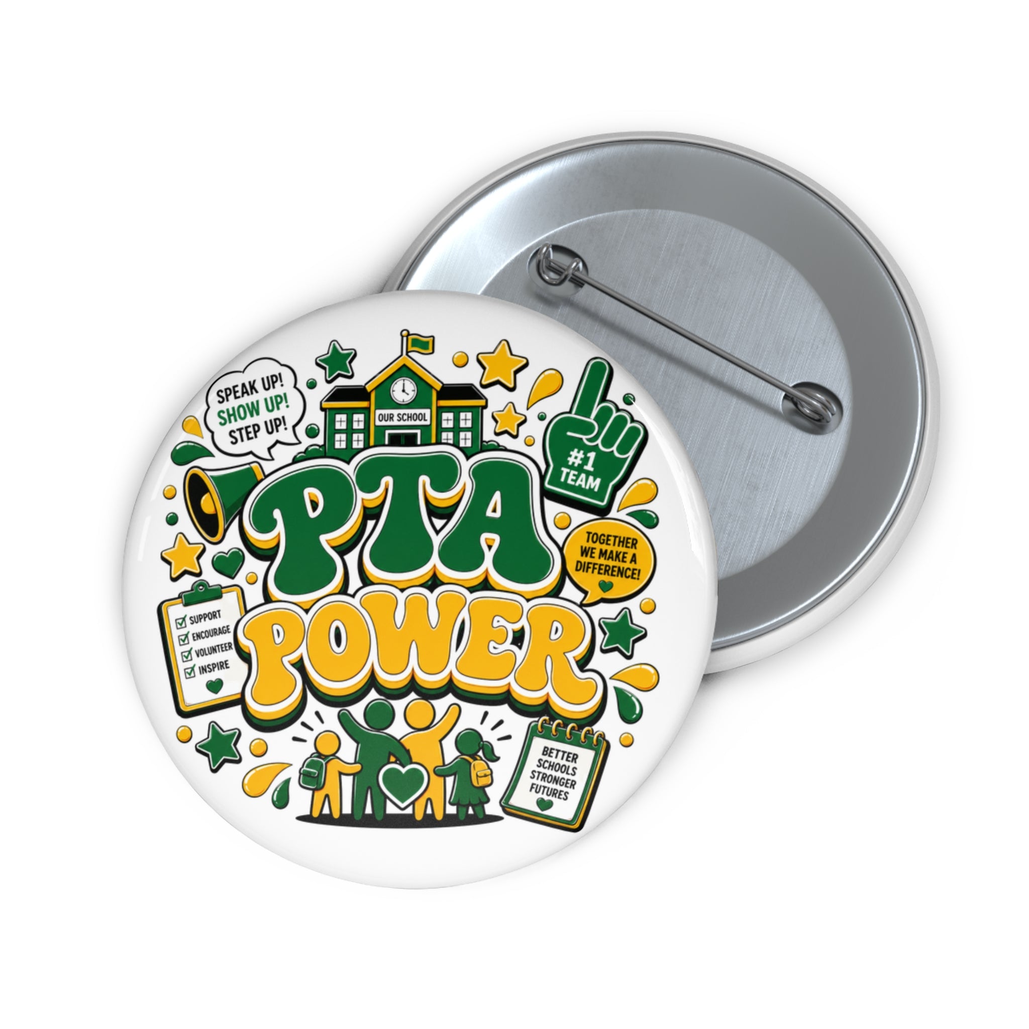 "PTA Power" Daily Button Pin