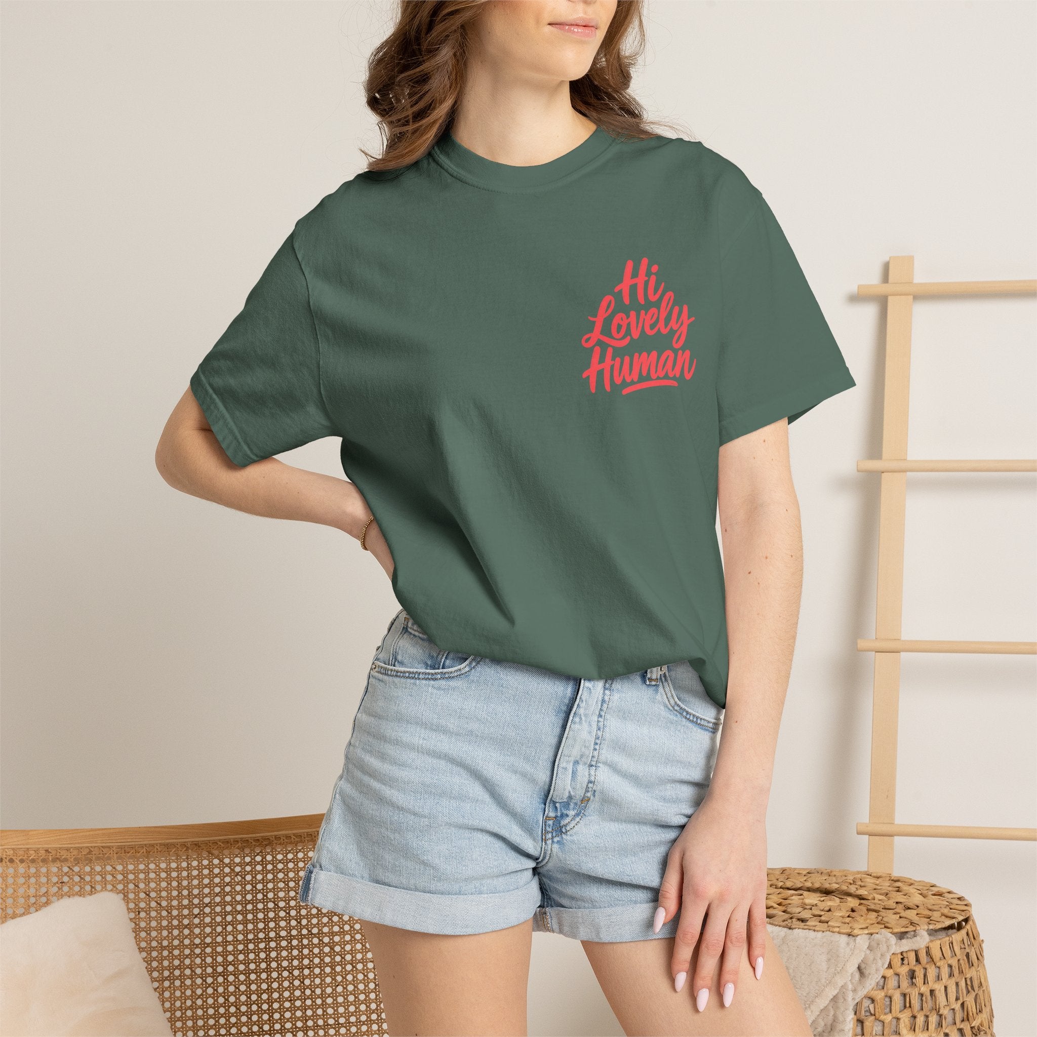 Hi Lovely Human Navy Garment-Dyed Comfort Colors® T-Shirt