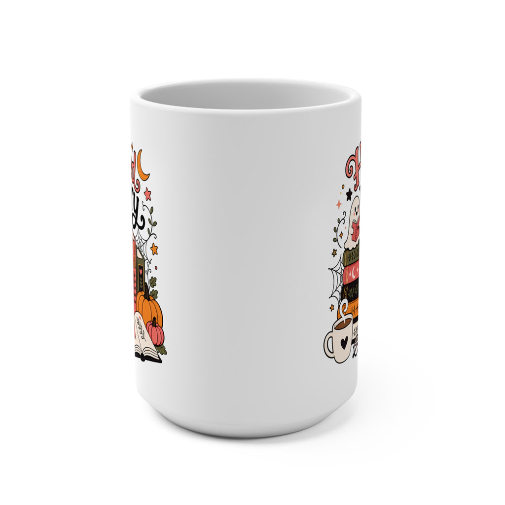 Haunted Library Mug - Spooky Book Lover Coffee Cup - Cute Halloween Reading Gift for Librarians, Teachers and Readers
