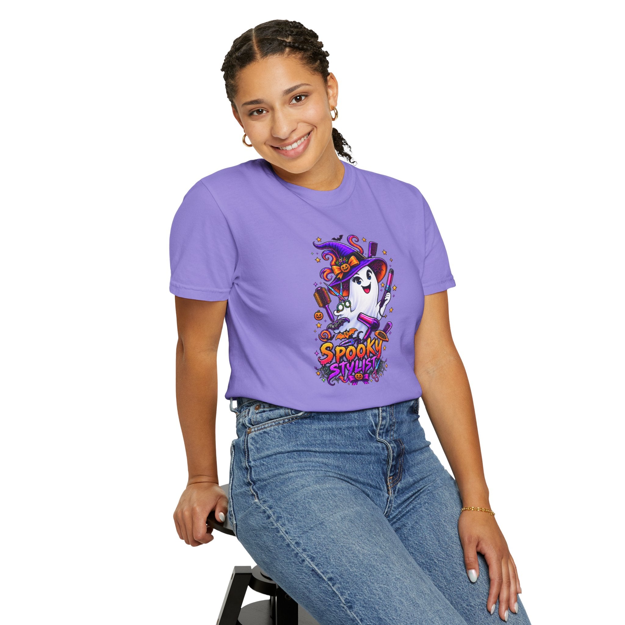 Spooky Stylist Halloween Tee – Adult Unisex Beauty Salon Party Shirt