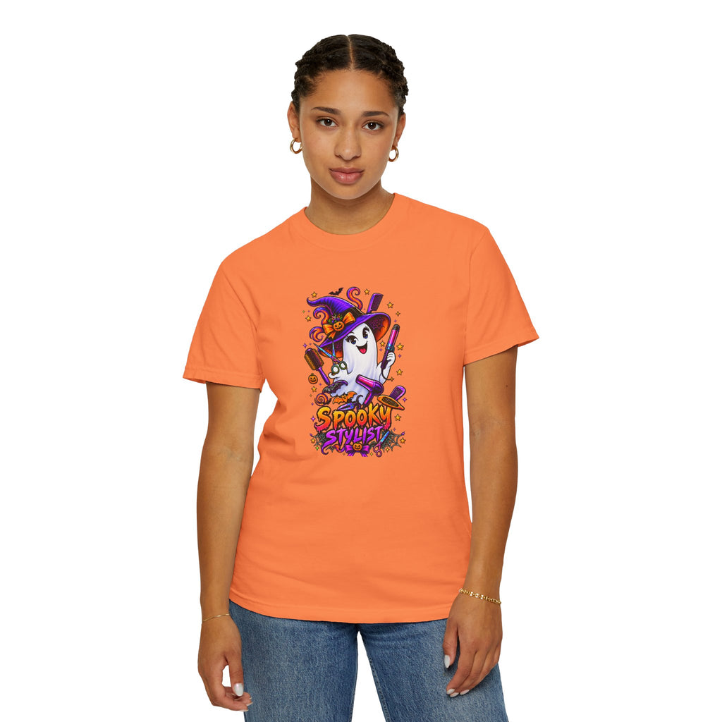 Spooky Stylist Halloween Tee – Adult Unisex Beauty Salon Party Shirt