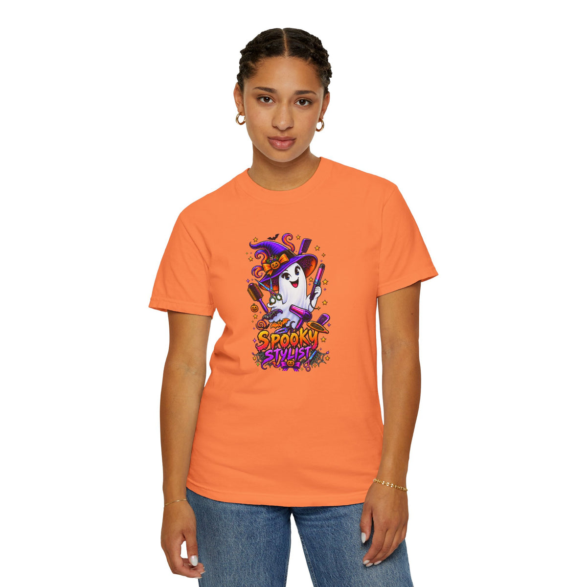 Spooky Stylist Halloween Tee – Adult Unisex Beauty Salon Party Shirt