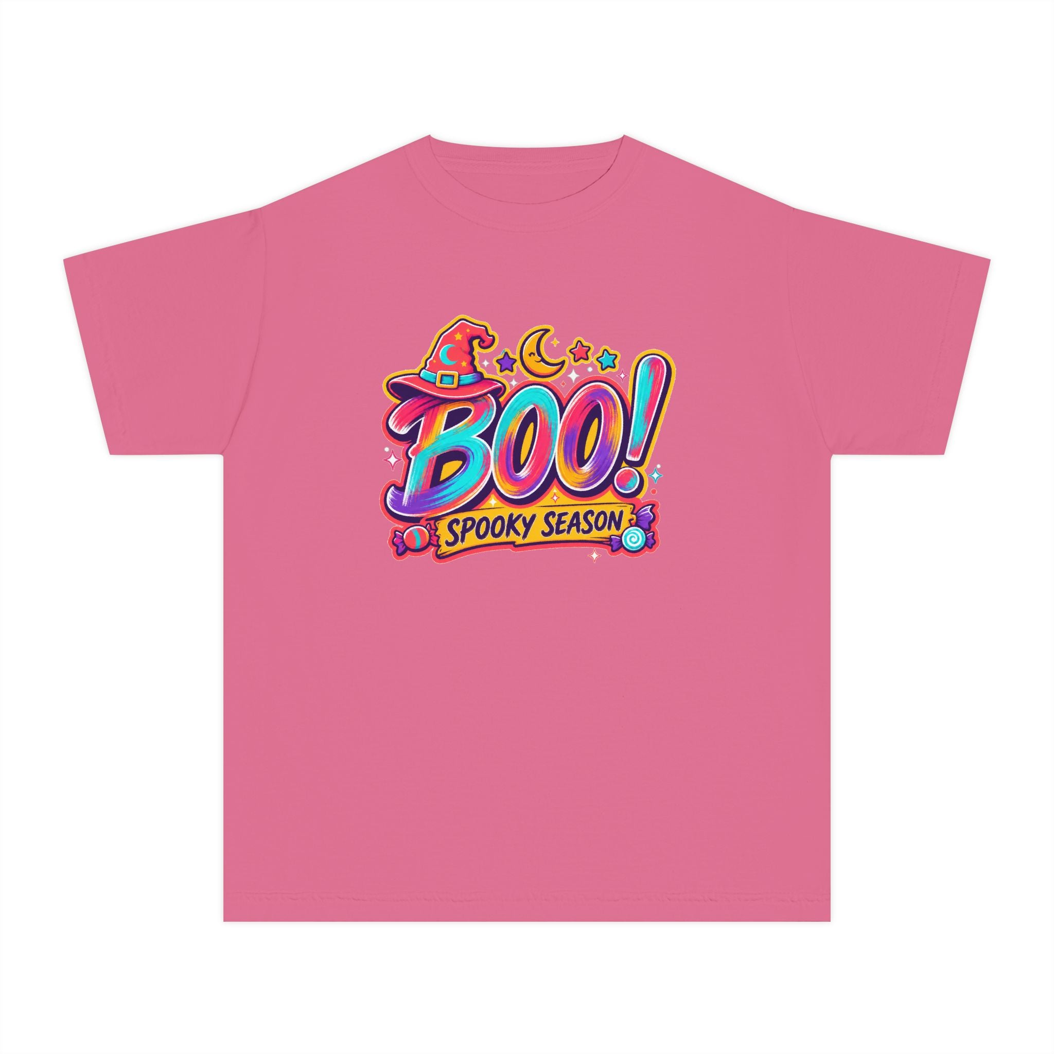 🎃 BOO! Spooky Season Youth Retro Tee ✨