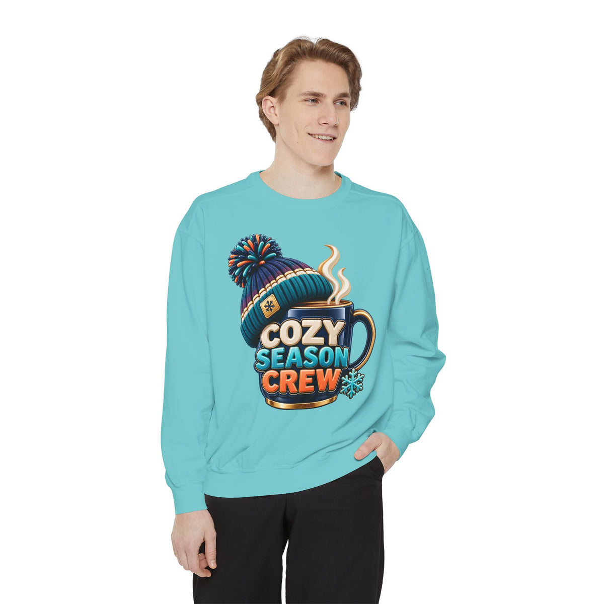 Cozy Season Crew Coffee Lover Sweatshirt ☕️❄️ | Winter Coffee Graphic Pullover