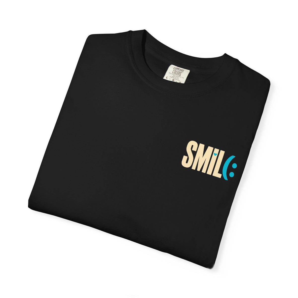 SMIL(: IT’S FREE. Charcoal & Plum Front-and-Back Tee