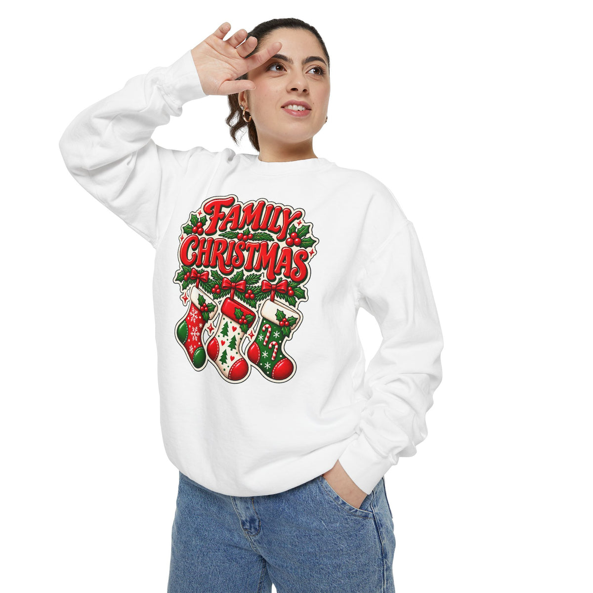 Family Christmas Stocking Holiday Sweatshirt