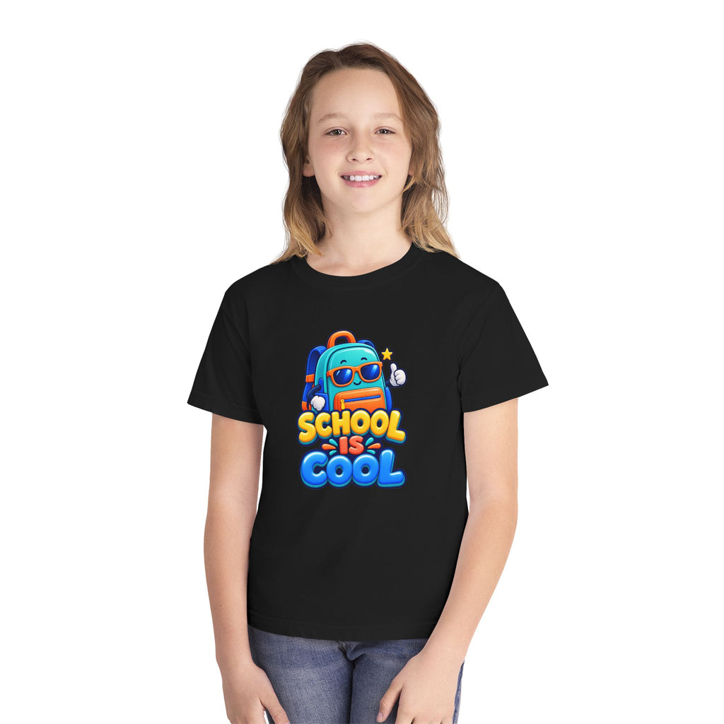 🎒 School Is Cool Backpack Cartoon Kids Tee