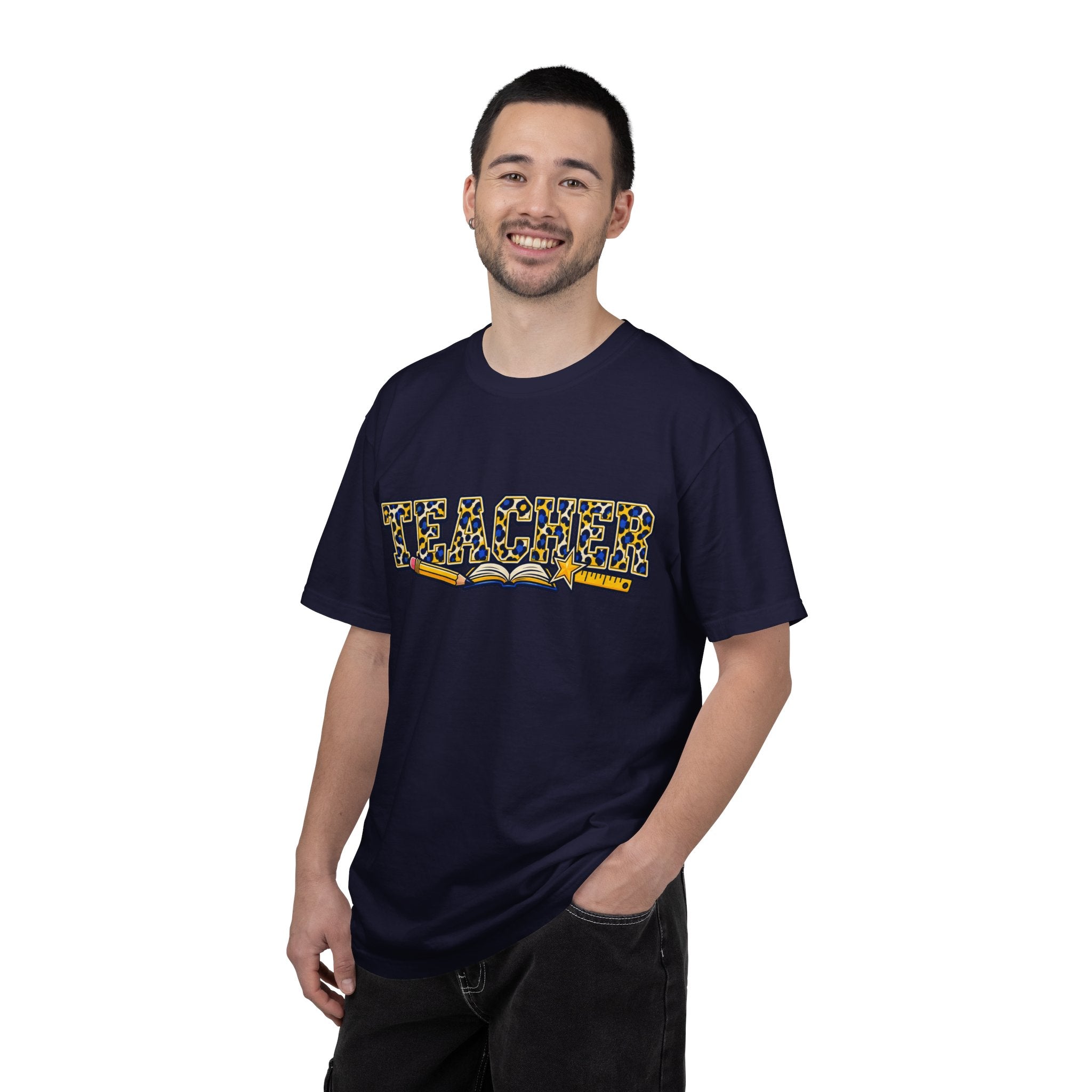 Leopard Print Teacher Comfort Colors® Heavyweight Tee 🍎✏️